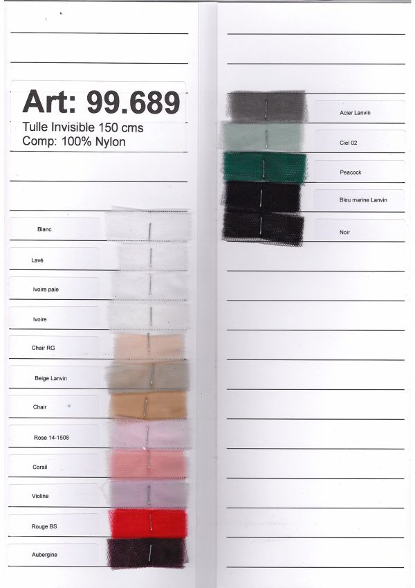 Tulle Invisible: 99.689